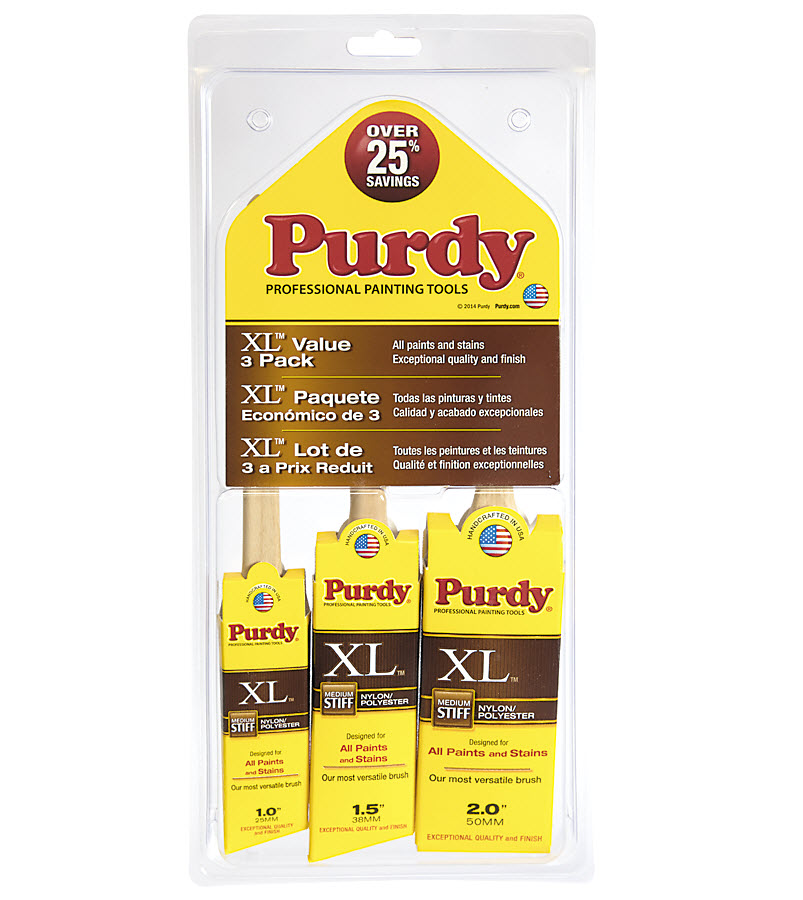 Purdy 3-Pack XL Nylon-Polyester Blend Angle 1.5-in Paint Brush Purdy 3-Pack XL Nylon-Polyester Blend Angle 1.5-in Paint Brush