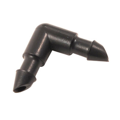Elbow, Raindrip, 1/4 in Connection, Barb, Polypropylene, Black, 10pk - 1