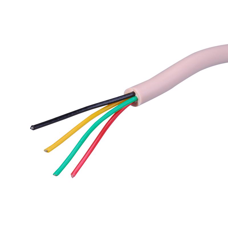 Round Telephone Station Wire, Just Hook It Up, 24 ga Wire, 4 -Conductor, Ivory Sheath, 50 ft L - 2