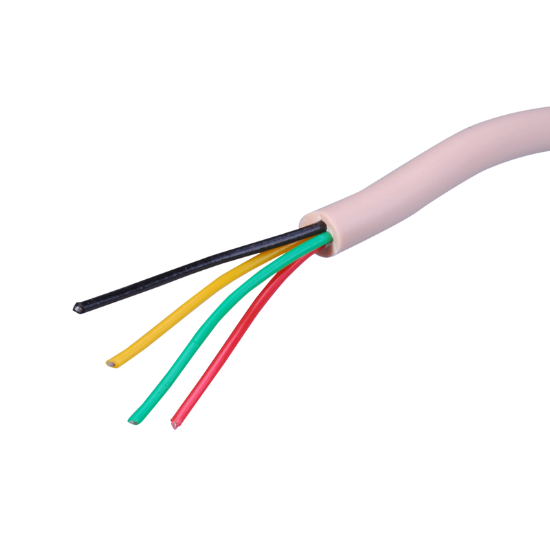 Round Telephone Station Wire, Just Hook It Up, 24 ga Wire, 4 -Conductor, Ivory Sheath, 100 ft L - 2