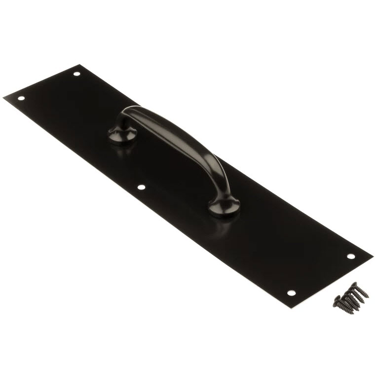 Pull Plate, National Hardware, 3-1/2 in W, 15 in H, Aluminum, Oil-Rubbed Bronze - 1