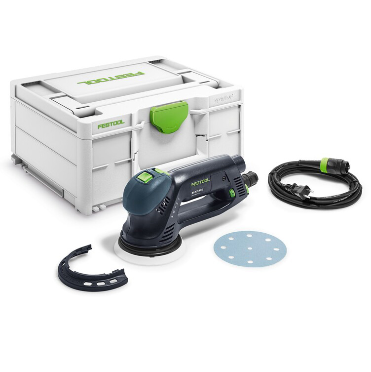 Corded Random Orbit Sander ROTEX 125, Festool, 5 in Hook and Loop Pad/Disc, 4.2 A - 2