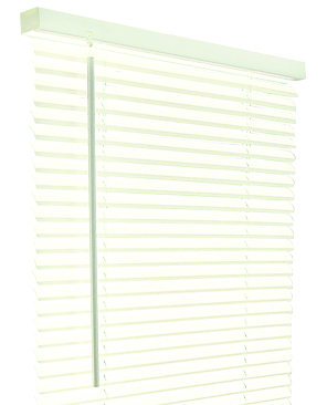 Window Blind, Living Accents, 64 in L, 27 in W, Vinyl, Alabaster - 1