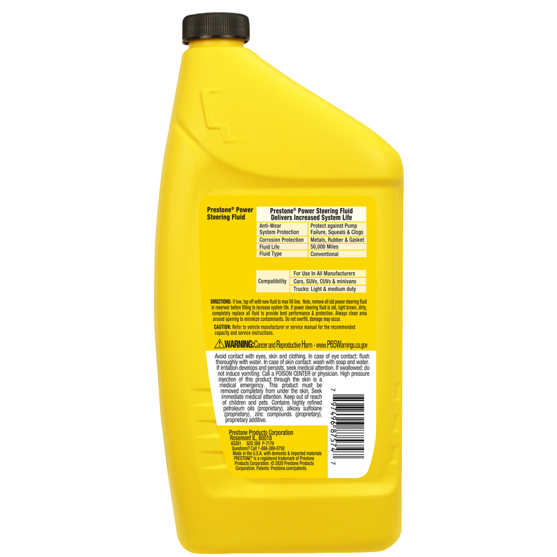Power Steering Fluid, Prestone, 32 oz - 4