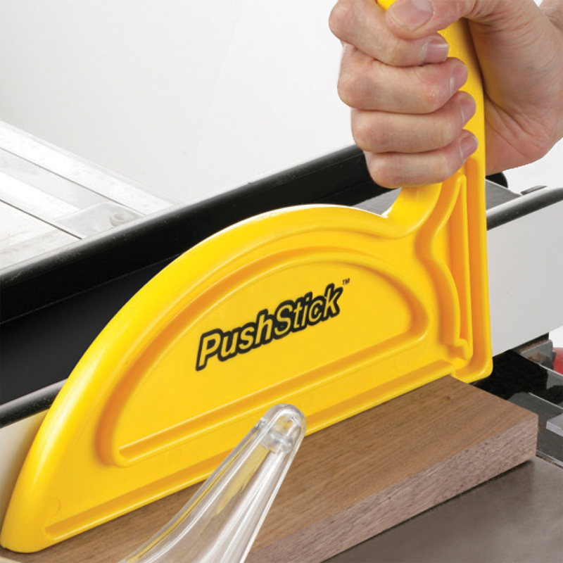 Tablesaw and Router Push Stick, Milescraft, Plastic, Hi-Viz Yellow - 1