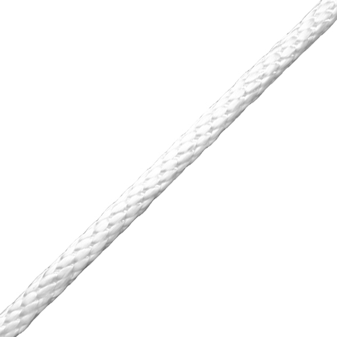 Rope, T.W. Evans Cordage, 5/32 in Dia, #5, 89 lb Working Load, Nylon, White, Sold by the Foot - 1