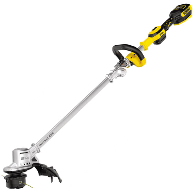 String Trimmer, Dewalt, Cordless, Folding, 20V MAX, Lithium-Ion, 0.080 in Dia Line, Tool Only - 1