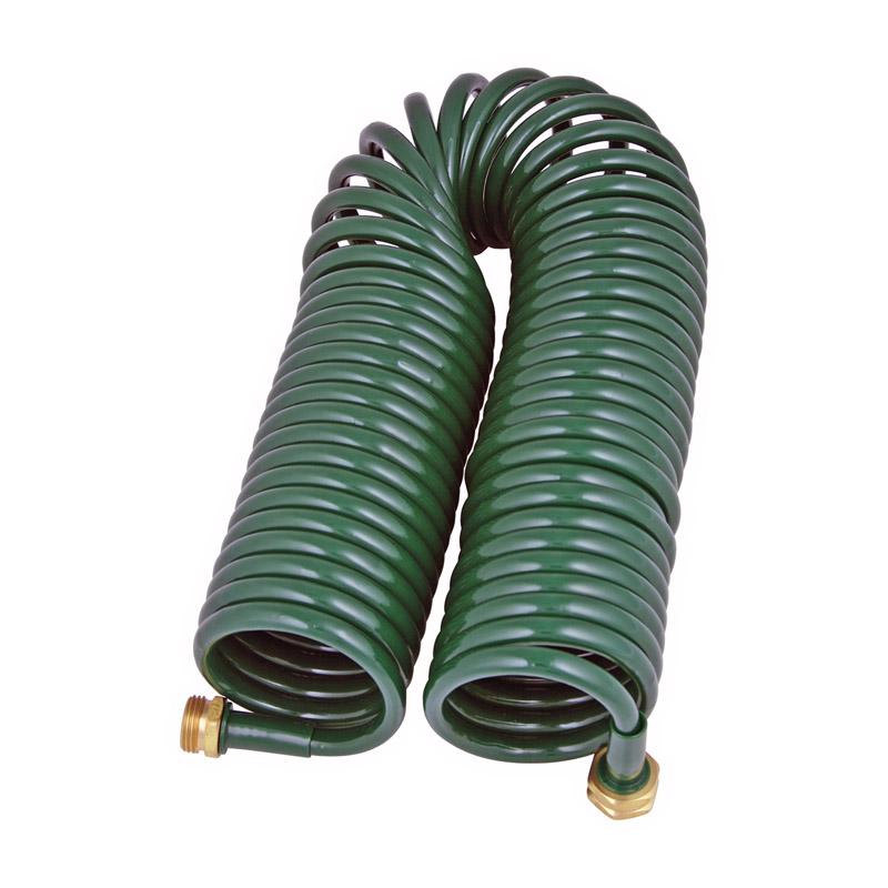 Bounce Back Coil Hose, Gardien, 3/8 in, 50 ft L, Polyurethane, Solid Green - 1