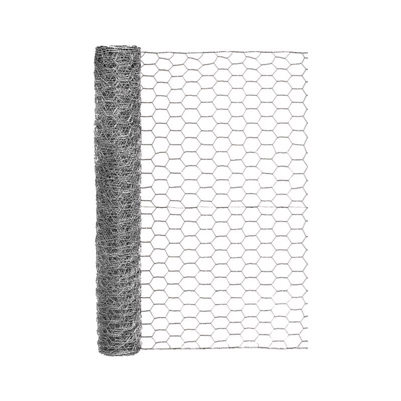 Poultry Netting, Grip-Rite, 24 in H x 25 ft L, 1 in Hexagon Mesh, 20 Gauge Galvanized - 3