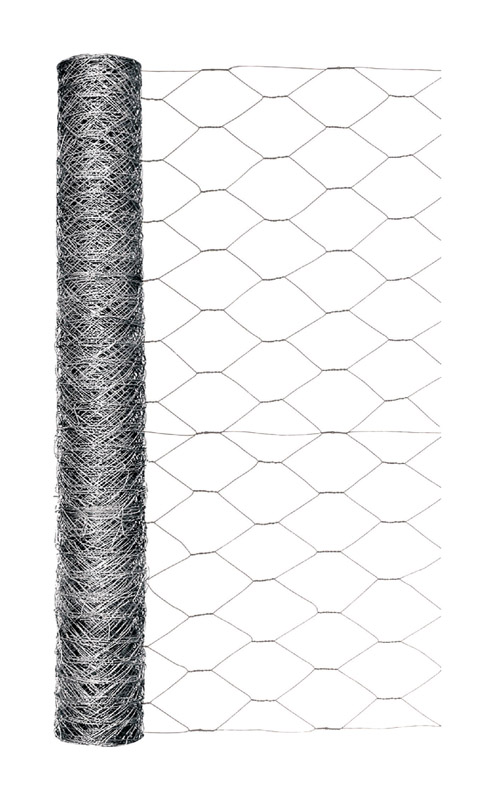 Poultry Netting, Grip-Rite, 24 in H x 50 ft L, 2 in Hexagon Mesh, 20 Gauge Galvanized - 3