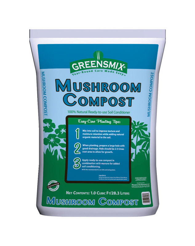 Greensmix Mushroom Compost, 1 cu-ft - 1