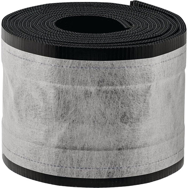 Ridge Vent, Quarrix, 20 ft L, 11-1/4 in W, HDPE, Black - 1