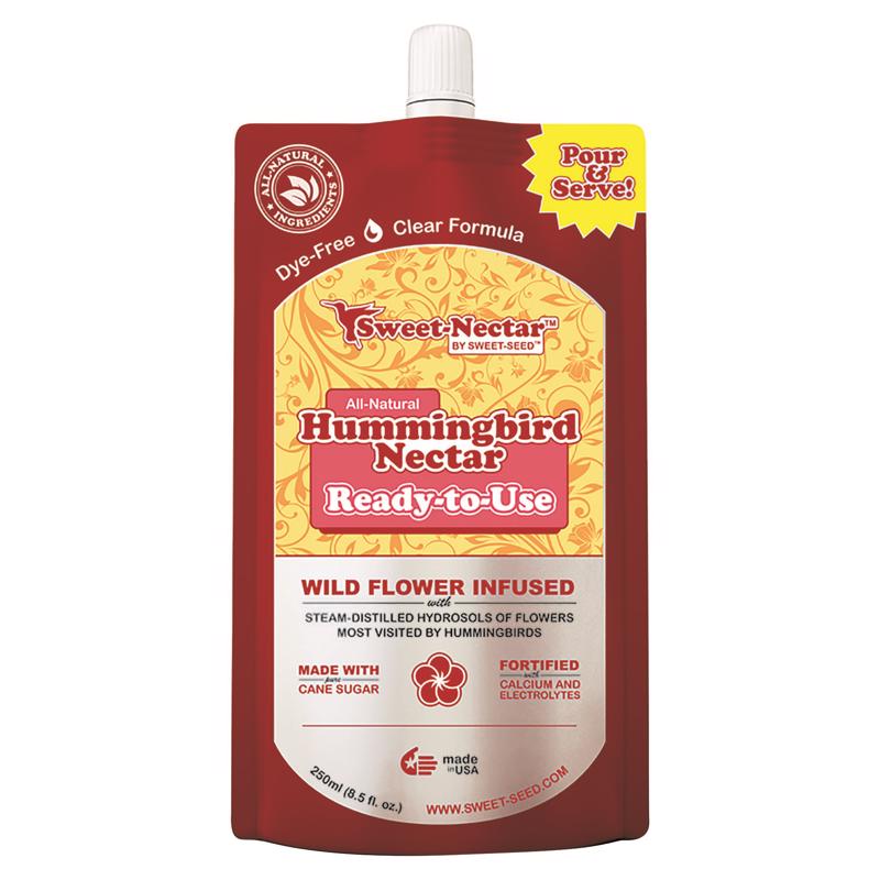 Sweet-Nectar Hummingbird Sucrose Nectar, Sweet-Seed, Ready-To-Use, 8.5 oz Pouch - 1