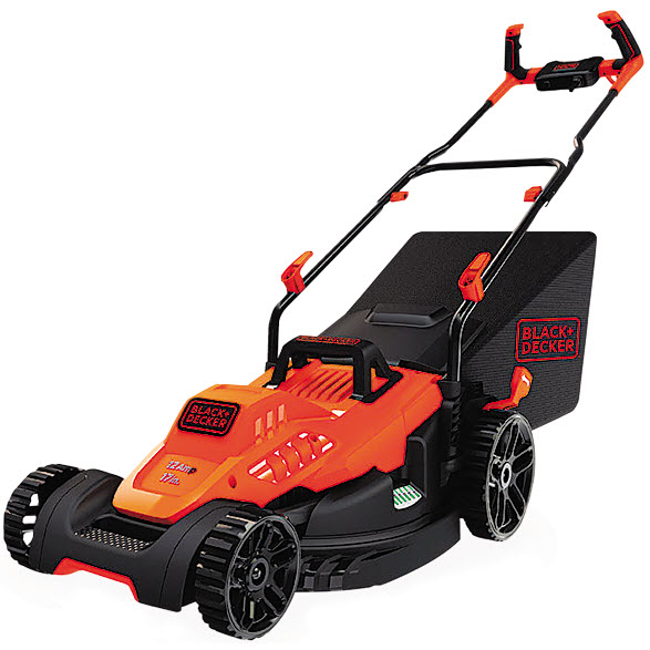 Electric Lawn Mower, Black+Decker, 12 A, 17 in W Cutting - 1