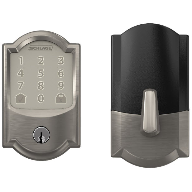 Encode Smart Deadbolt, Schlage, 1 in Projection, Residential, Satin Nickel - 1