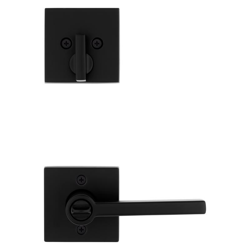 Halifax Combo Lockset with Deadbolt, Kwikset, Lever Handle, Matte Black - 3