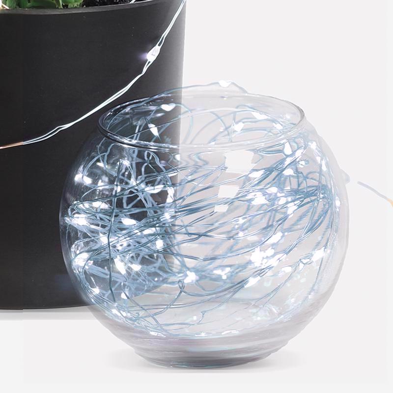 Fairy String Light, Feit Electric, 120 V, 100-Lamp, LED Lamp, Cool White Light - 2