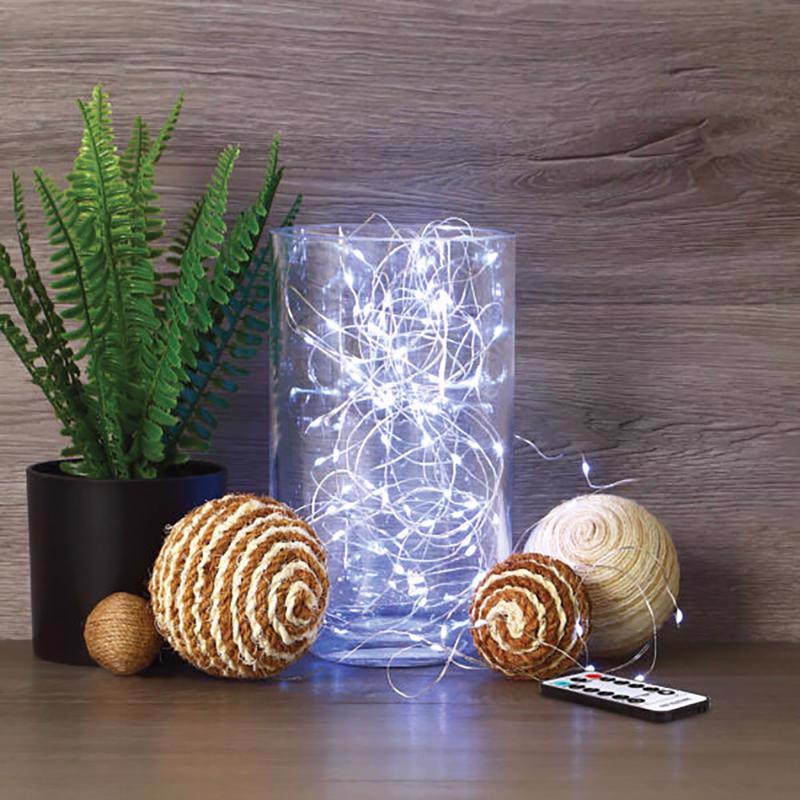Fairy String Light, Feit Electric, 120 V, 100-Lamp, LED Lamp, Cool White Light - 3