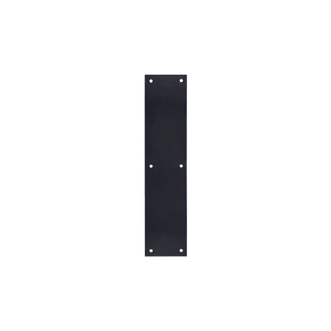 Push Plate, Tell Manufacturing, 15 in L, 3-1/2 in W, 0.05 ga Gauge, Stainless Steel, Matte Black - 2