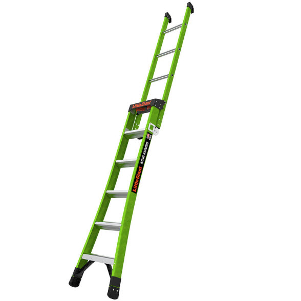 Combination Ladder, Little Giant, King Kombo 2.0, Fiberglass, 6 ft H, 3-in-1 - 2