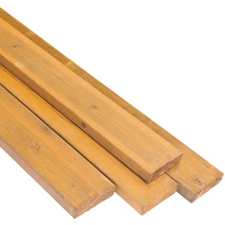 Douglas Fir Treated Decking 2 in x 6 in x 8 ft, Wood Products, Premium, Surfaced on 4 Sides, Non Incised - 1