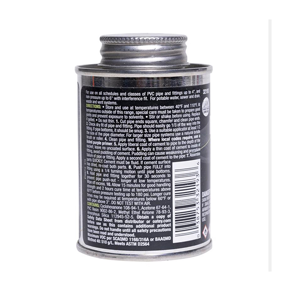 Self-Priming Cement, Oatey, 4 oz, Liquid, Clear - 2