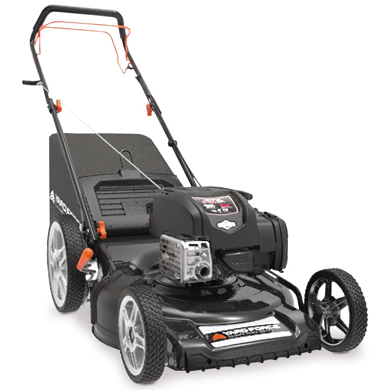 Gas Self-Propelled RWD Mower, Yard Force, 150cc Briggs & Stratton, 3-in-1 Cutting, High-Wheel - 1