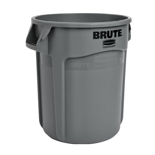 Brute Trash Can, Rubbermaid, 20 gal Capacity, Plastic, Gray - 2