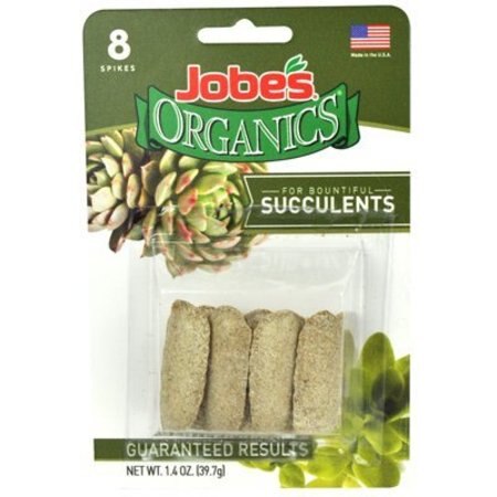 Jobes Organic Succulent Fertilizer Spikes, Easy Gardener, 12Pk, 2-8-8 N-P-K Ratio - 1