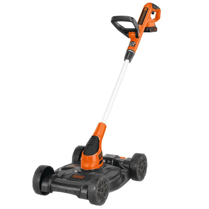 Cordless Compact Mower, Black+Decker, 2 Ah, 20 V, Lithium-Ion, 12 in W Cutting - 1