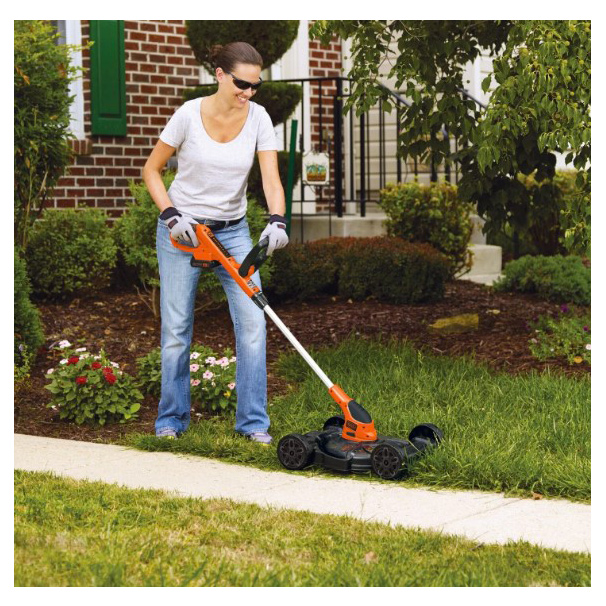 Cordless Compact Mower, Black+Decker, 2 Ah, 20 V, Lithium-Ion, 12 in W Cutting - 3