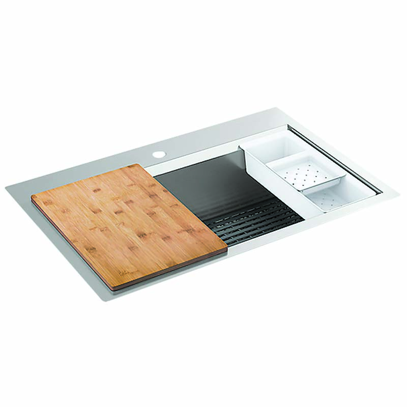 Task Kitchen Sink, Kohler, Top/Undermount, 1-Bowl, 1-Hole, Stainless Steel - 2