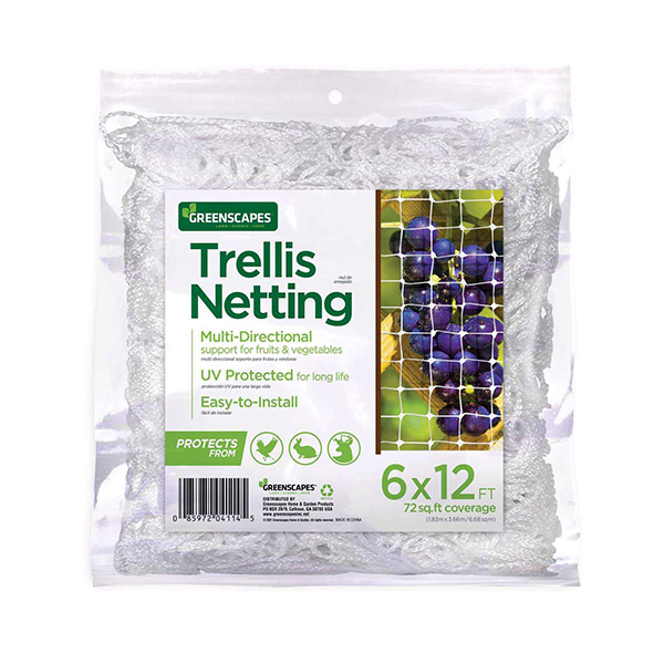 Trellis Netting, Leggett & Platt, 6 ft X 12 ft Polypropylene, White - 1