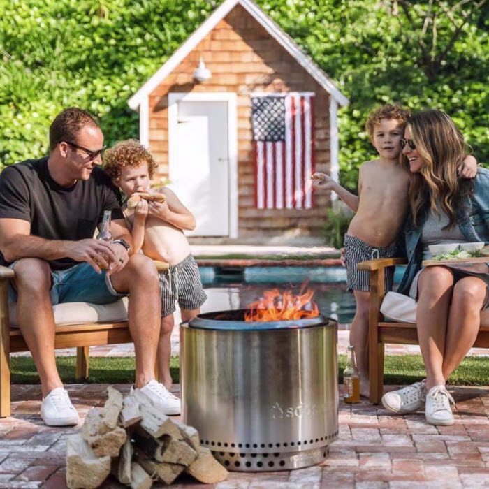Bonfire Wood Fire Pit, Solo Stove, 19-1/2 in OAW, 19-1/2 in OAD, 17-1/2 in OAH, Round, Stainless Steel - 2
