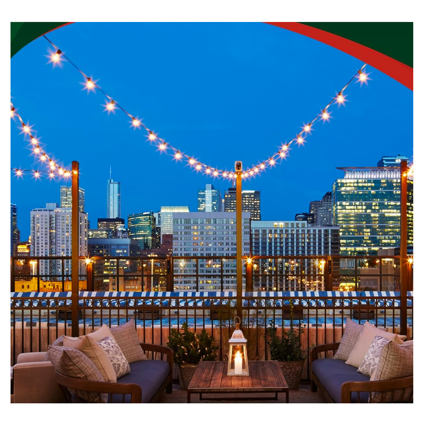 Belle Luci String Light Set, Holiday Bright Lights, 20 ft L, Frost - 3