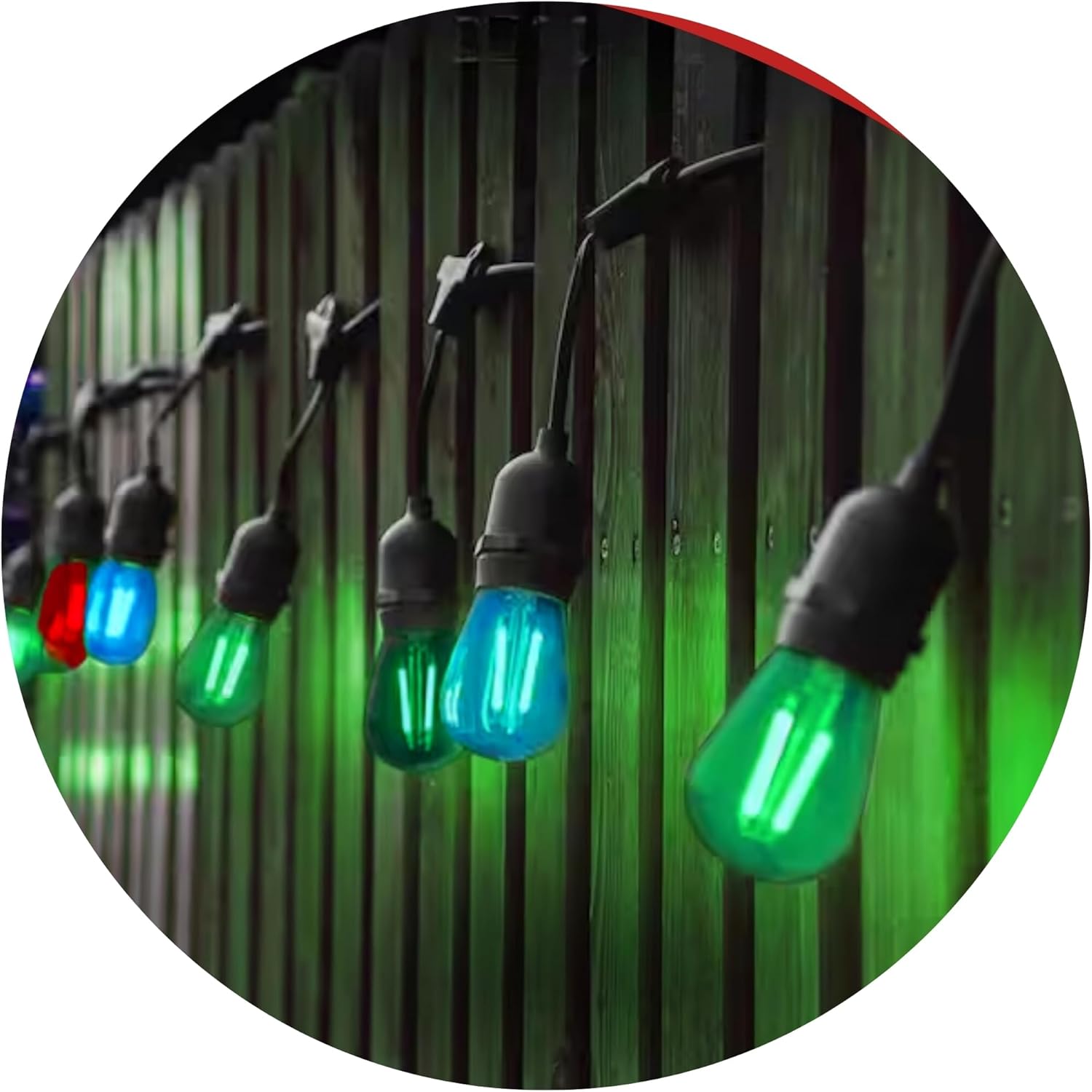 Belle Luci Vintage LED String Light Set, Holiday Bright Lights, Color Changing RGB - 2