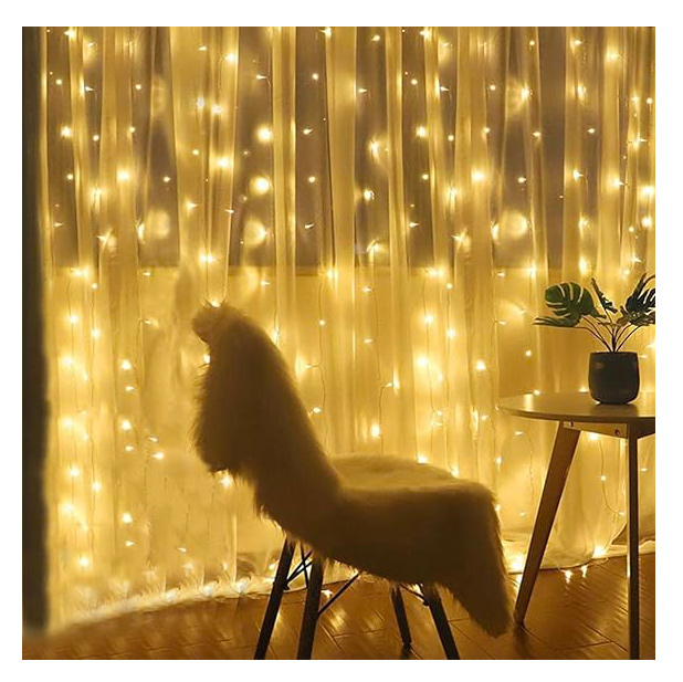 Belle Luci Indoor/Outdoor Curtain Light, Holiday Bright Lights, Warm White - 3