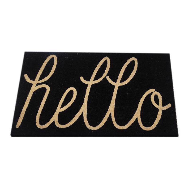 Door Mat, First Concept, 30 in L, 18 in W, Rectangular, Coir Surface, Black - 2