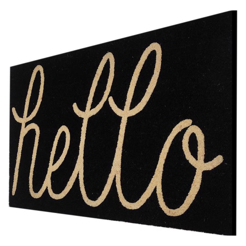 Door Mat, First Concept, 30 in L, 18 in W, Rectangular, Coir Surface, Black - 3