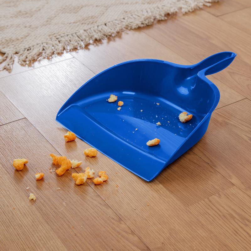 Dustpan, Sterilite, 13.63 in L, 11.13 in W, Polypropylene, Blue - 3