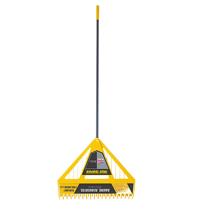 Leaf Rake, True Temper, Poly Tine, 11 in L Tine, 26 in W Tine, 39-Tine, Steel Handle, 60 in L Handle - 3