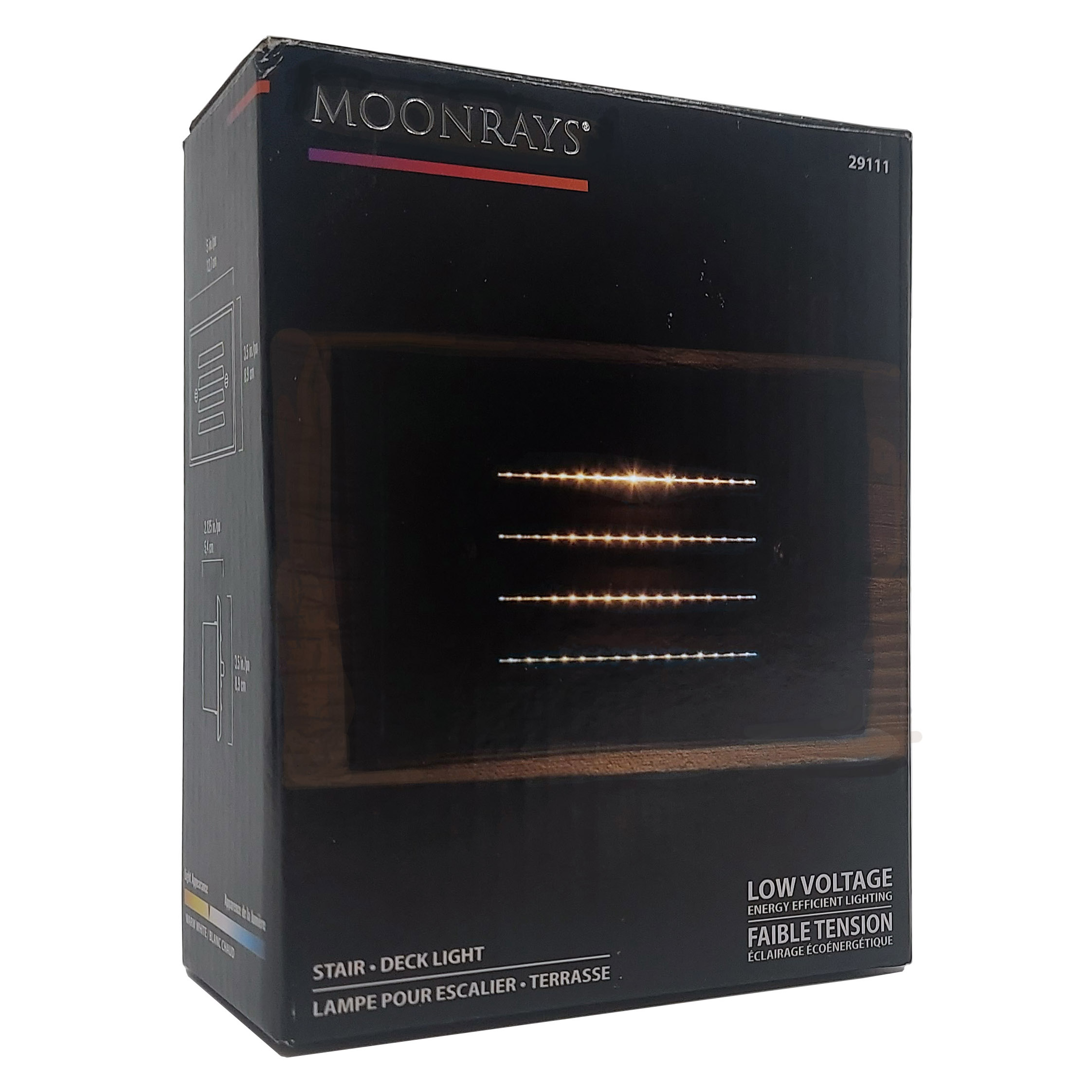 Metal Louvered Low Voltage Deck Light, Moonrays, Black - 1