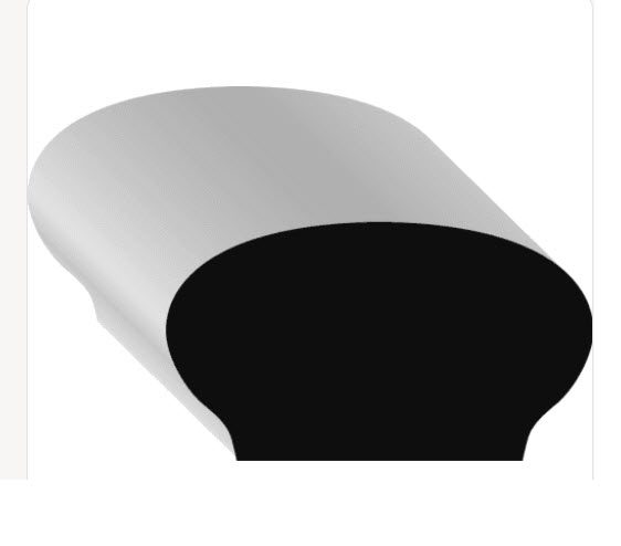 Hemlock Handrail, Metrie, Ergo 2-1/4 in W, 12 ft L - 1