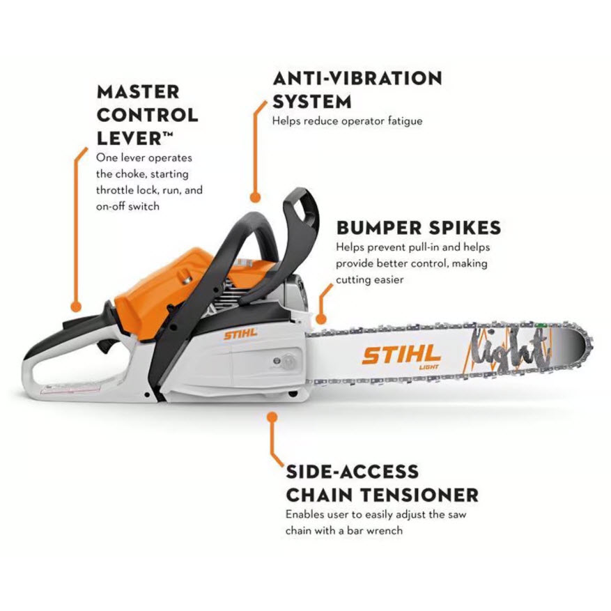 Gas Chainsaw, Stihl, Picco Micro Mini 3, 16 in Bar L, 3/8 in Chain Pitch - 2