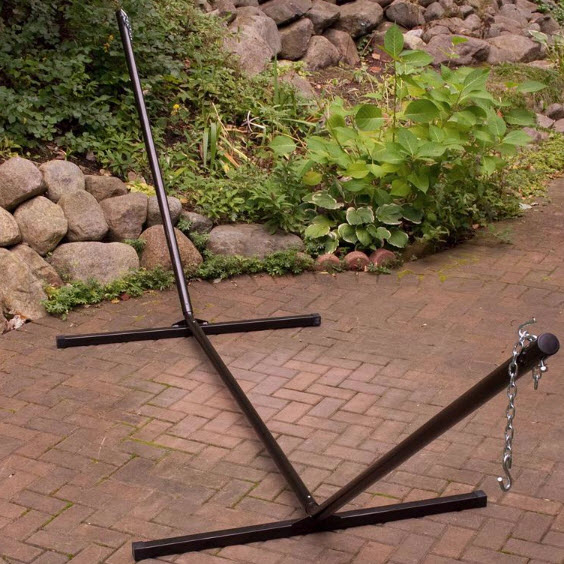 Hammock Stand, Algoma, 15 ft L, Steel, Bronze - 1
