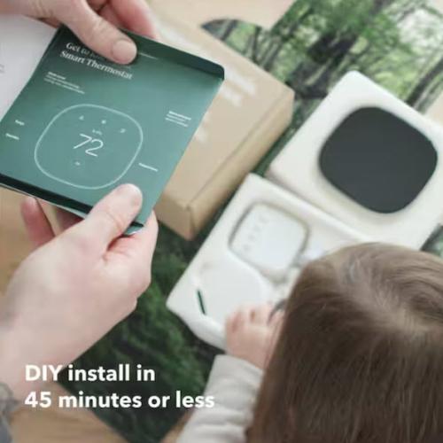 Smart Touch Thermostat, Generac, Ecobee, Programmable, Wifi, Black - 3