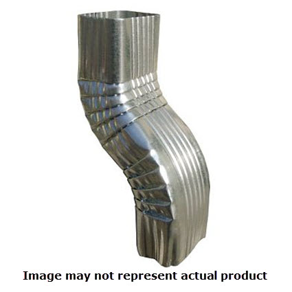 Downspout Offset, Amerimax, 2 in x 3 in, 3 in Ledge, Galvanized - 1