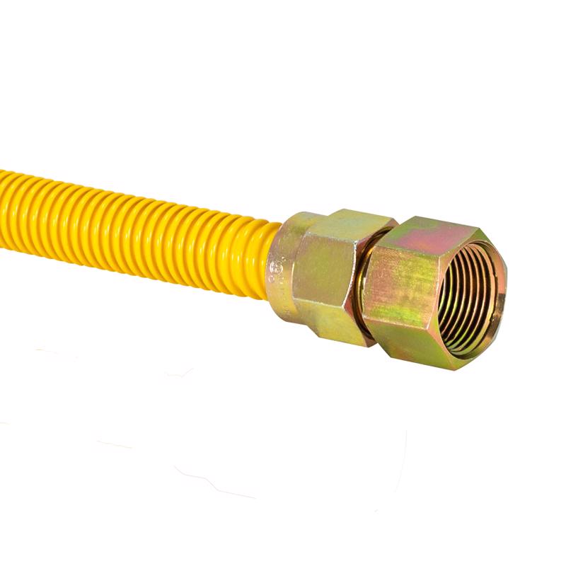 Gas Connector Hose, Eastman, 3/4 in, FIP x MIP, Stainless Steel, Epoxy-Coated, 48 in L, 5/8 in OD - 2