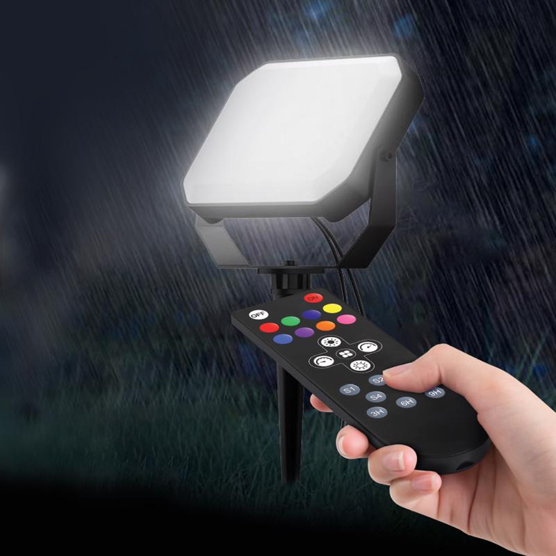 Outdoor Flood Lights, Feit Electric, Color Changing LED, Smart WiFi, Remote, 1700 Lumens, 24 W, 4 pk - 3