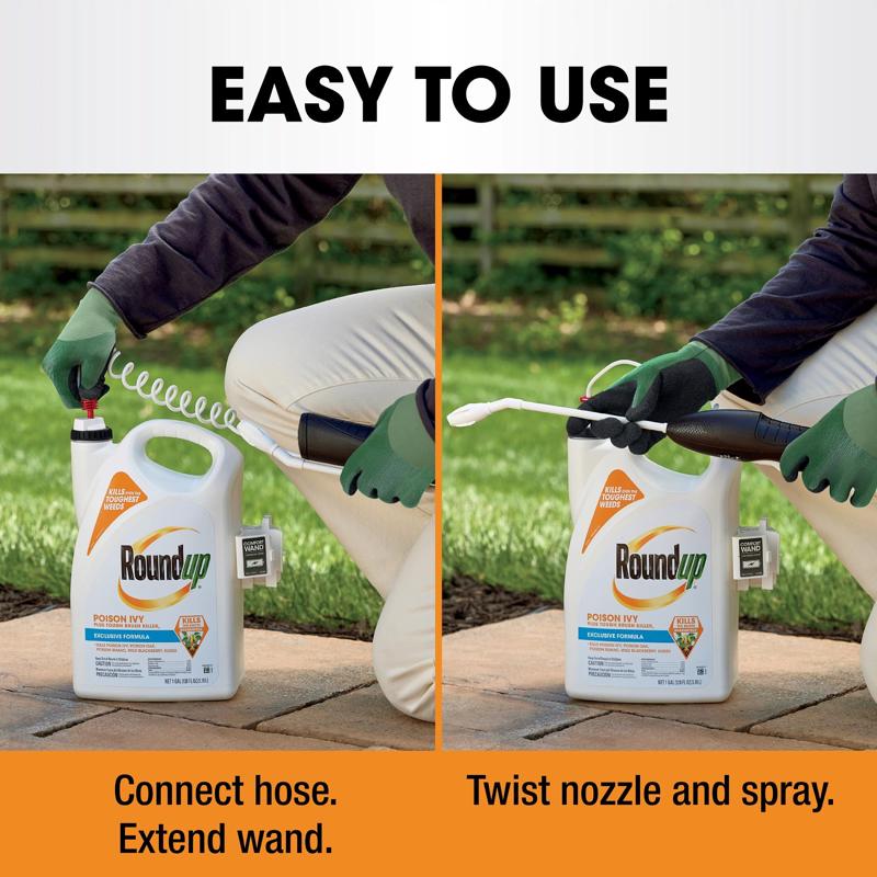 Poison Ivy Plus Tough Brush Killer with Comfort Wand, Roundup, 1 gallon - 3